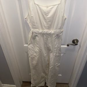 White Cargo Jumpsuit